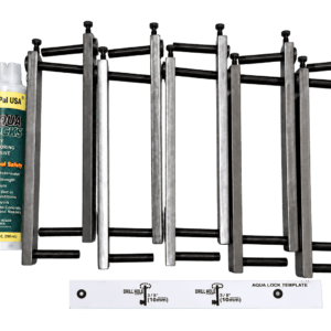Aqua Locks Extra Large Concrete Staple Kit - 10 XL Staples & Epoxy