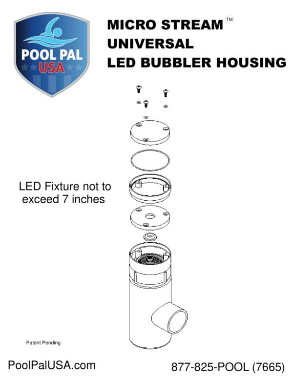 Micro Stream Universal LED Bubbler Housing - WHITE - Image 3