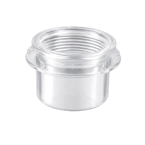 TRU-FIT INVISIBLE Pool wall fitting, actually fits 1 1/2" FIP & 2" insider - Clear