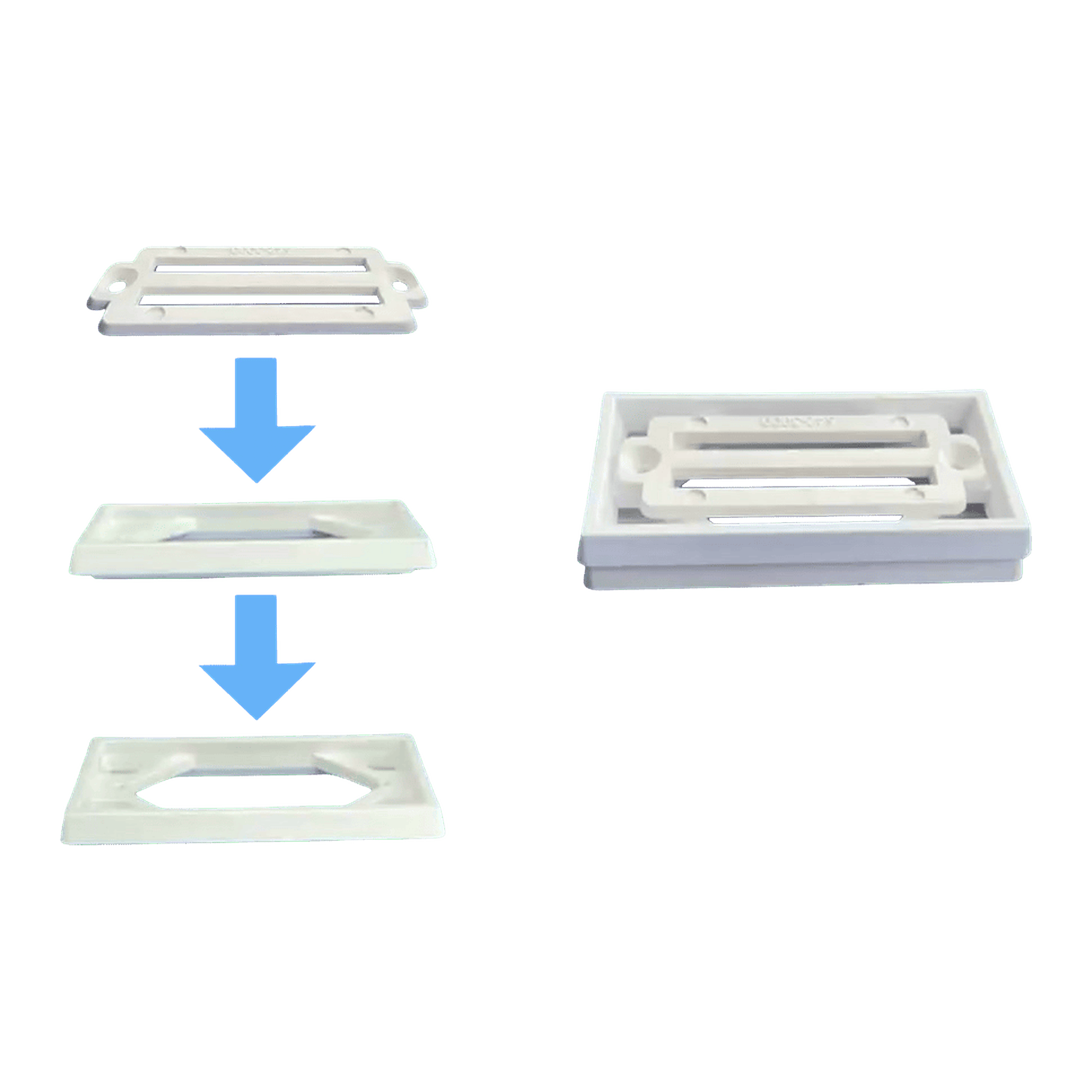 2x4 Commercial Gutter Grate - 4" Extender - Image 3