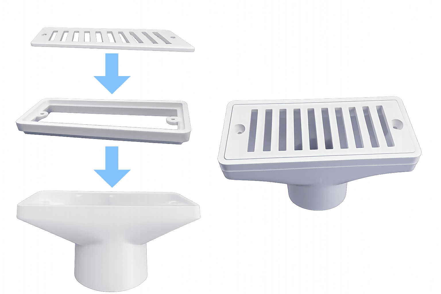 2x6 Commercial Gutter Grate - 6" Extender - Image 3