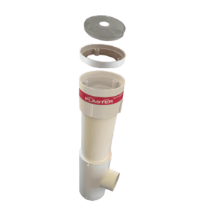 Micro Stream Universal LED Bubbler Housing - WHITE-for use with CONCRETE Pools & Hayward 1 1/2" ColorLogic LED lights